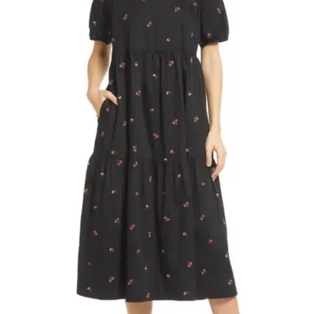 Madewell Tiered Cotton Midi Dress